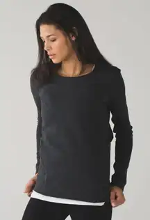 Lululemon &go Endeavor Long Sleeve Fleece Sweatshirt Cut-Out Back Size 6