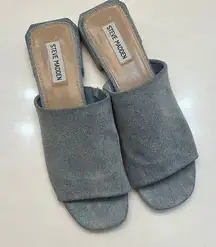 Steve Madden Women's Denim Slide Sandals like new