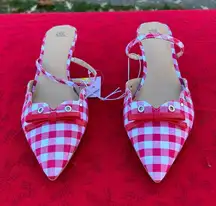 Nwt Wild Fable - Women's Lysandra Gingham Eyelet Kitten Heels - size 10 spring