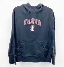 Champion Stanford university college black hoodie  football unisex size L