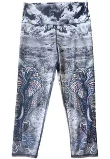 Evolution and Creation‎ 7/8 Leggings Whimsical Elephant Yoga Multi Size Large