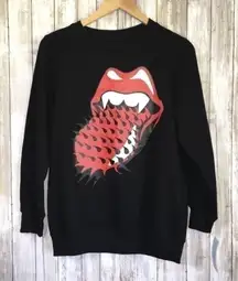 NWT Rolling Stones Spiked Tongue Sweatshirt  •Small