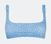 NEW FISCH Colombier Square Neck Bikini Top,‎ Blue, Medium