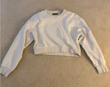 ZARA Cream Hoodie Cropped
