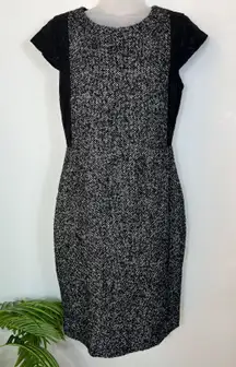 J. Crew Tweed Lace Contrast Sheath Wool Blend Dress Size 4