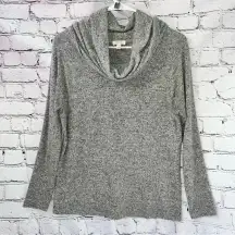 Joie Soft‎ Cowl Neck Long Sleeve Cozy Sweater in Marled Gray Size XS