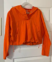 Free People Movement Ride the Wave Crop Hooded Jacket Orange