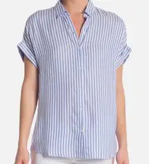 Beach Lunch Lounge ‘Spencer’ striped short sleeve camp shirt M