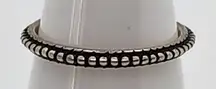 Waldeck Johnson Navajo Sterling Silver Beaded Eternity Band Ring (4.75)