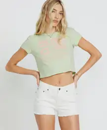 White Jean Shorts
