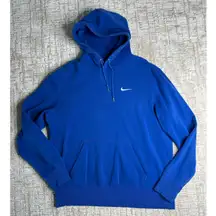 Nike: Royal Blue Simple Swoosh Nike Hoodie