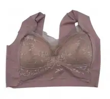 Unbranded Mauve Beige Seamless Wireless Lightly Padded Bra Bralette size 2XL