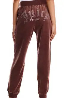 Juicy Couture X Forever 21 Brown Bling Logo Joggers size L