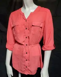 AB Studio Pink Button Down Top (S)