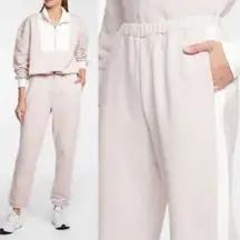 Staud Cotton Cambrie Side Striped Sweatpants Crystal Grey/White Womens Size M