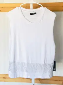 NWT Michael Lauren XRevolve Lace Top Size Small White