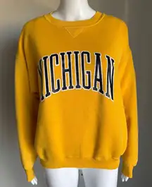 Vintage 80’s Michigan Wolverines Yellow University Sweatshirt
