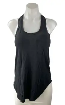 Lululemon Women's Black Racerback Pocket Yoga Workout Athletic Tank Top Size 8