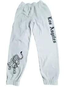 Hollister Los Angles Pockets White Joggers Sweatpants Size S Hip Hop Streetwear