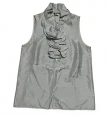 J Crew Silk Sleeveless Ruffle Blouse Top Career Business Casual