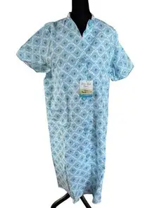 VTG Nightgown Medium Cotton Suede Flannel Sanforized Lowenstein Pajamas Night