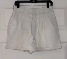 Walter Baker White Lamb Leather Shorts