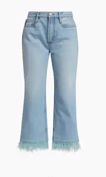 FRAME Denim Jeans Le Dancing Jane Feather-Trim Jeans