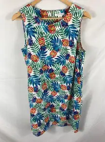 Tabitha Webb Pineapple Palm Leaf Print Sheath Dress Size 12