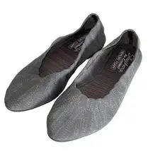 Skechers Womens Air Cooled Memory Foam Pointed Toe Cleo Flats Gray Size 7.5