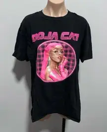 Doja Cat Pink Black Short Sleeve Graphic T-shirt Large Music