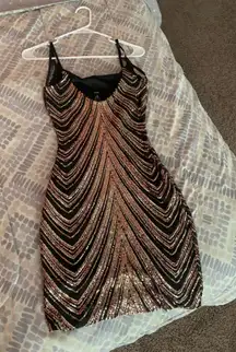 Windsor Black And Gold Dress