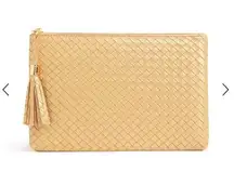 Virginia Wolf Mimi Woven Pouch - New - Metallic Gold - Curateur Winter 2022