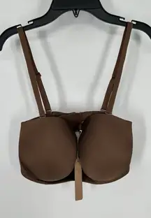 Skims Ultimate‎ Push Up Strapless Bra Jasper Brown Underwire Padded Size 34DD