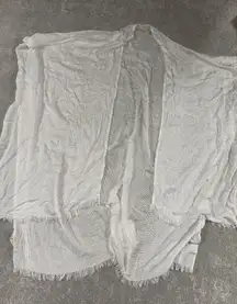 soft surroundngs ONE SIZE sequin embellished‎ fringe duster EUC