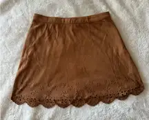 Brown floral skirt
