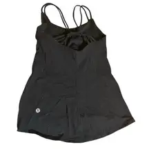 Lululemon Black Strappy Tank Top size 6