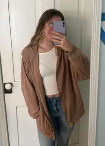 Aéropostale brown zip up hoodie 