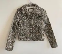 Cheetah Print Jean Jacket