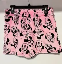Disney Minnie Mouse Pink Black L Fleece Stretch Waist Band Pockets Pajama Soft