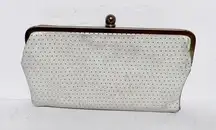 Goorin Cream Leather Wallet Clutch