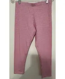 Wonder Nation Pink and White Houndstooth Leggings Size XL
