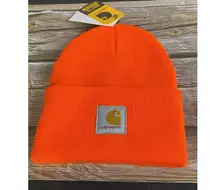 Carhartt Knit Cuffed Beanie Women/Mens One Size Orange A18 Outdoor New With Tags