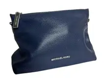 Michael Kors Jane Leather Messenger Bag Medium Navy Blue Missing Strap