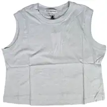 WeWoreWhat Light Grey Cotton Jersey Muscle Tee M NWT‎