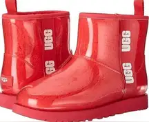 UGG Classic Clear Mini Boot Hibiscus Pink Women's Sz 6