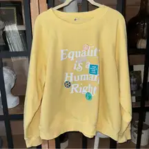 Equality is a human right graphic sweatshirt pullover crewneck madhappy butter
