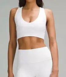 lululemon bend this scoop and cross light support bra size s/m white