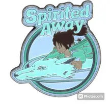 Studio Ghibli Spirited Away Haku and Chihiro Flying Enamel Pin