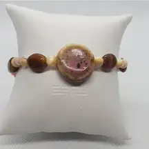 Tan, Pink, & Brown Bracelet