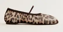 Leopard Mesh Ballet Flats